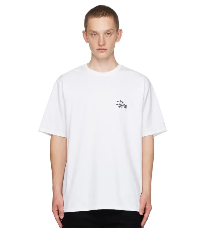 STÜSSY 白色印花 T 恤