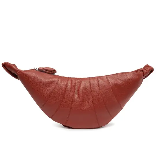 LEMAIRE 中号铁锈红牛皮牛角包