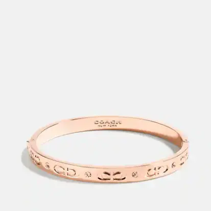卡地亚同款！Coach 蔻驰 Hinged Bangle 玫瑰金手镯