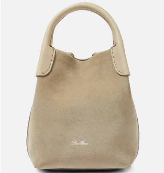 断货王！LORO PIANA Bela Micro 绒面革托特包