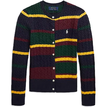 Polo Ralph Lauren 拉夫劳伦大童款拼色彩虹开衫