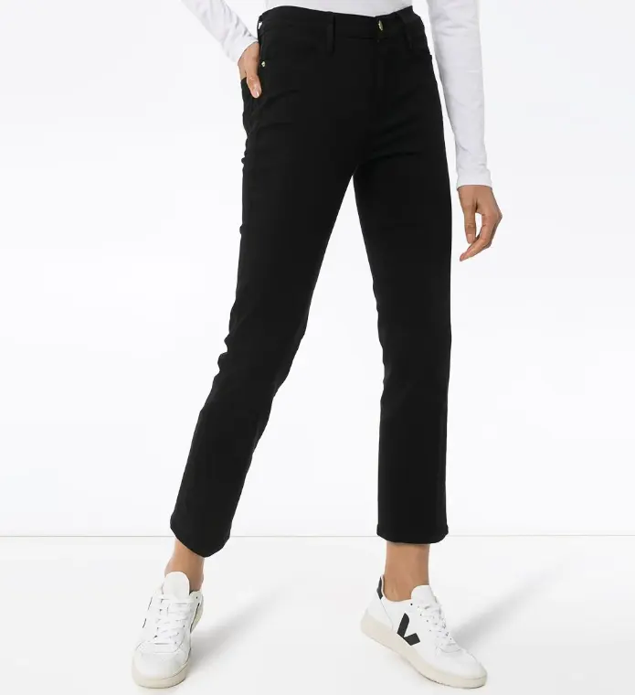 FRAME Le high 黑色直筒牛仔裤