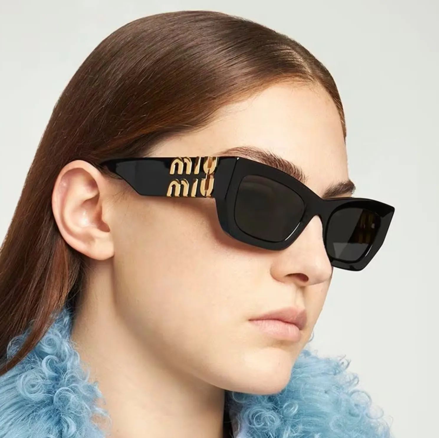 降价！Miu Miu Squared acetate 墨镜