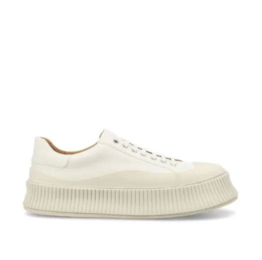 Jil Sander 白色厚底饼干鞋