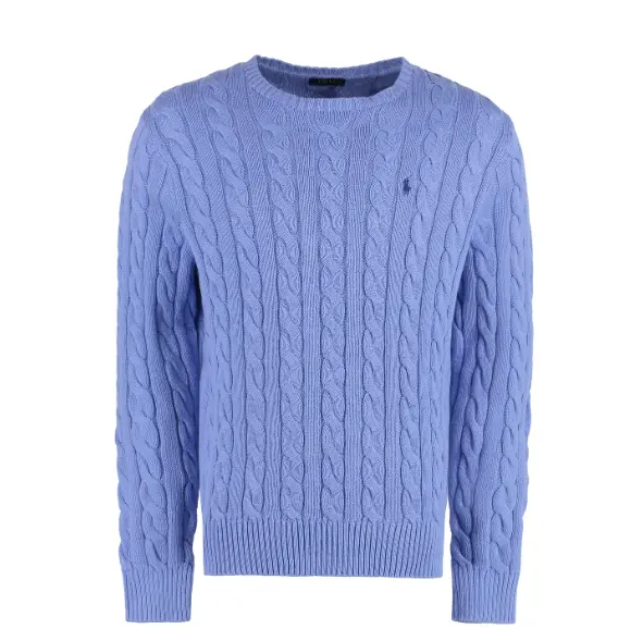Polo Ralph Lauren 小马刺绣绞花套头毛衣