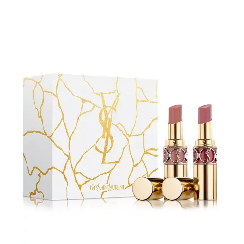 补货！YSL Rouge Volupté 圣诞限定金管2件套