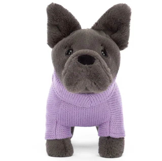 Jellycat 新品 紫色毛绒衫法国斗牛犬