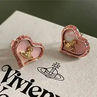 Vivienne Westwood 西太后贝母桃‮耳心‬钉