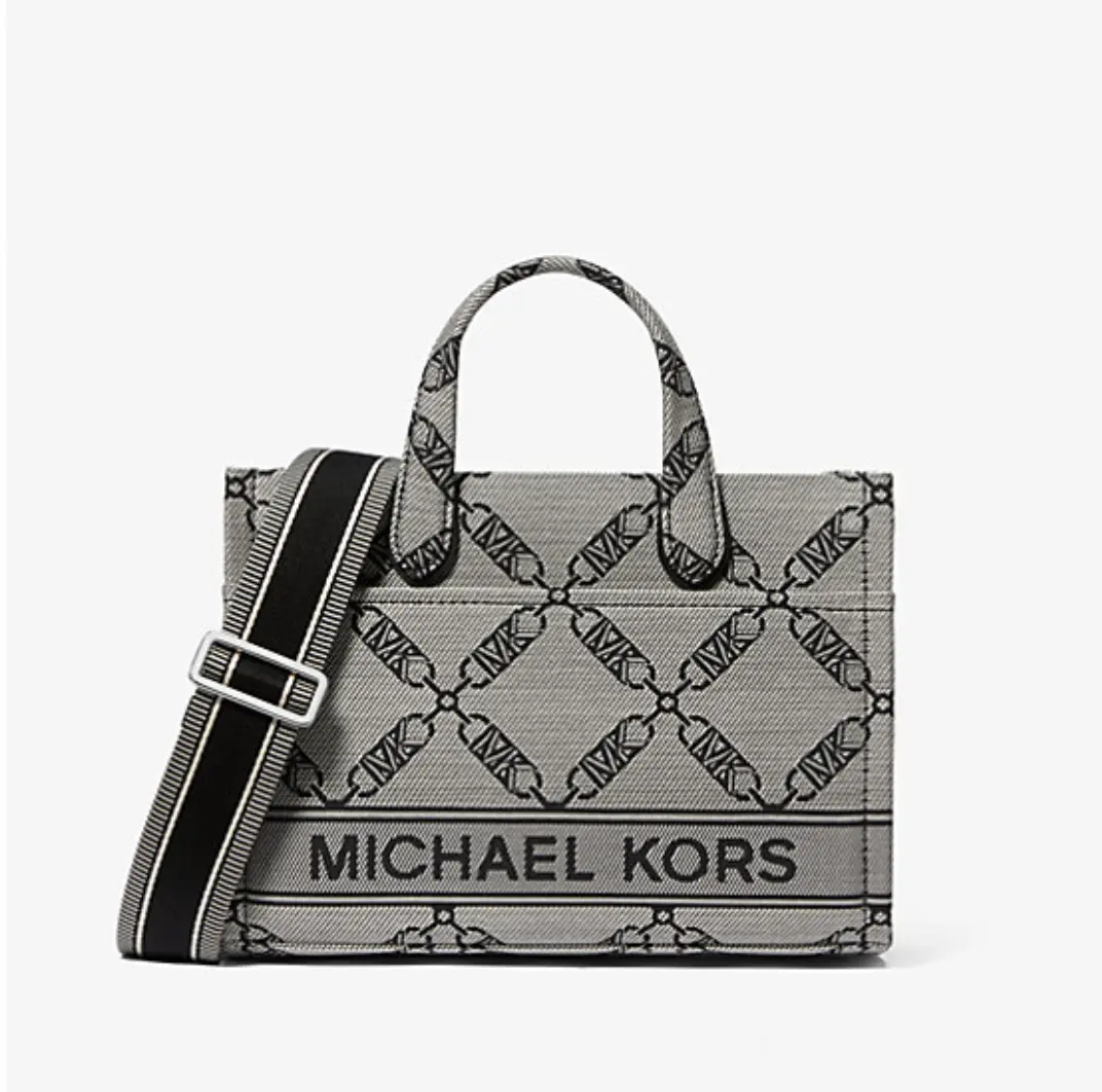 明星同款！Michael Kors Logo Gigi 小号提花托特包