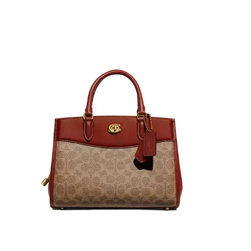 黑五特价！COACH Brooke Carryall 28 老花款单肩包