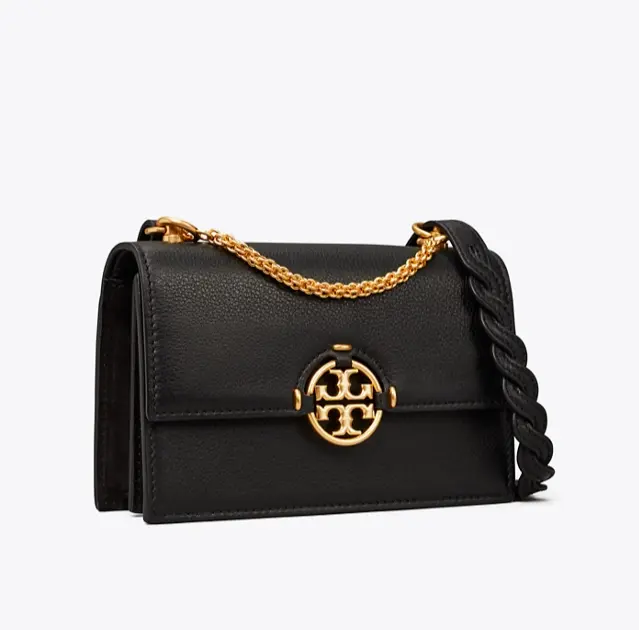 补货！Tory Burch MILLER 迷你斜挎包 黑色/棕色