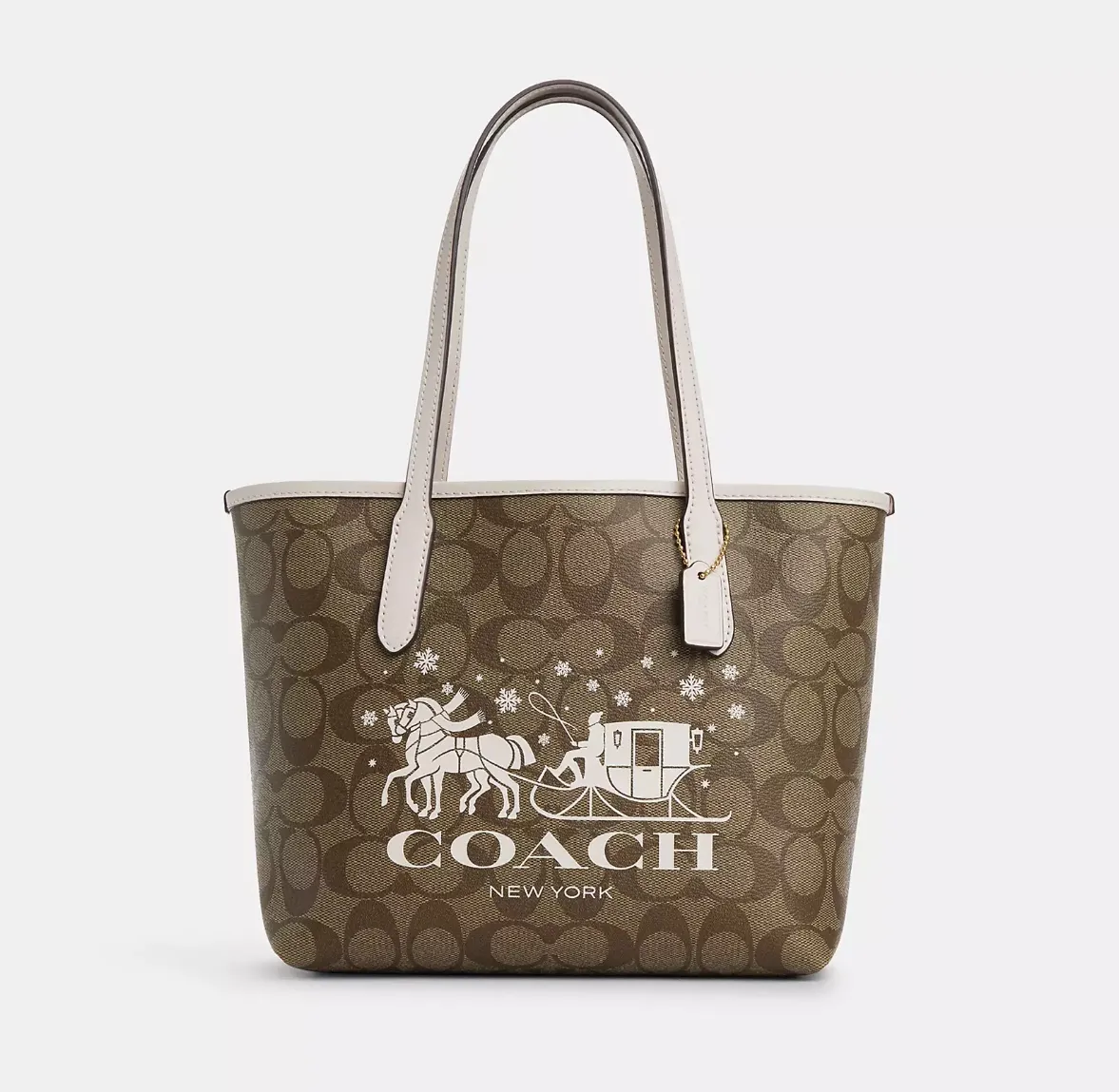 降价！Coach 蔻驰 Mini City 马车印花 Logo 托特包