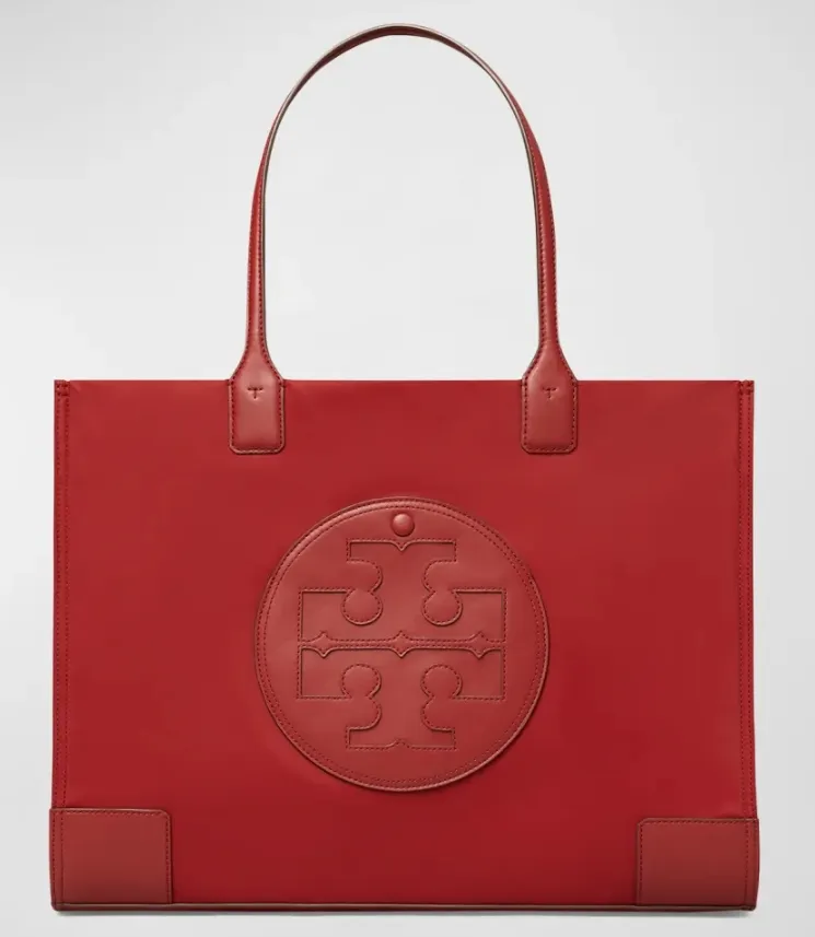 史低价！TORY BURCH Ella 大红色托特包