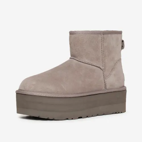 UGG Classic Mini 厚底雪地靴 烟灰色