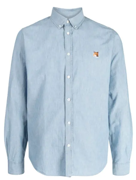 Maison Kitsuné 小狐狸头牛仔衬衫