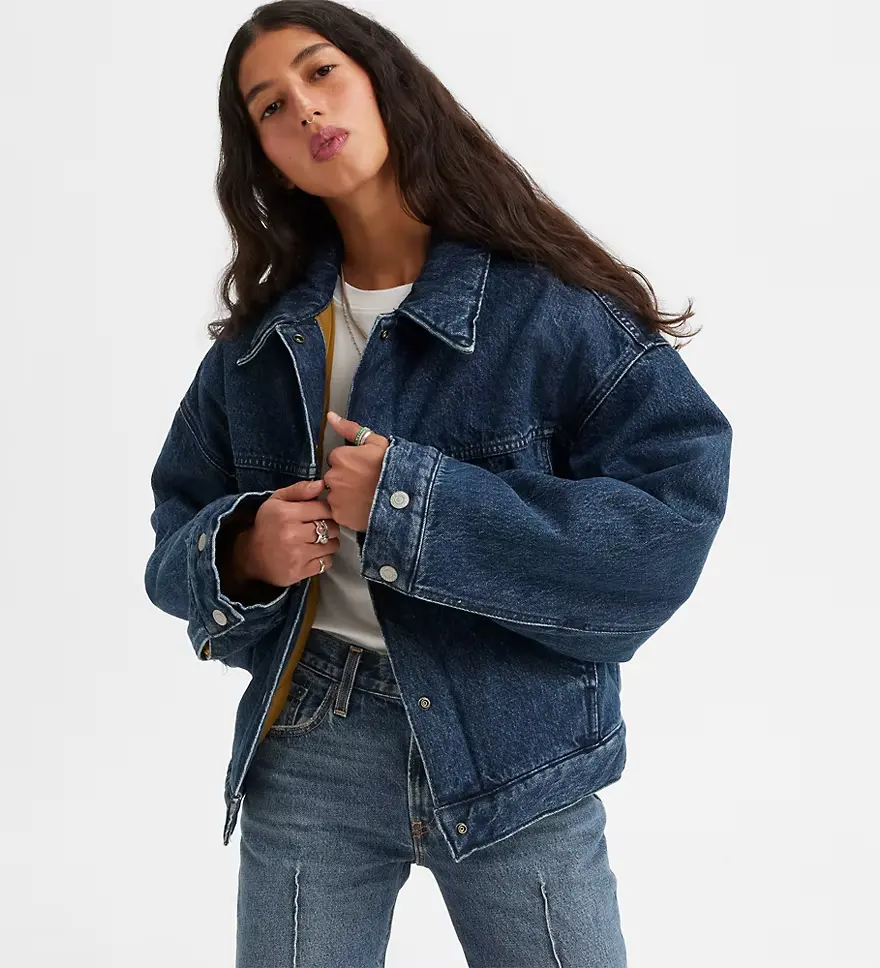 欧阳娜娜类似款！Levi's 双面穿深色牛仔夹克