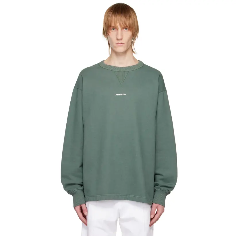 ACNE STUDIOS 绿色压花套头衫