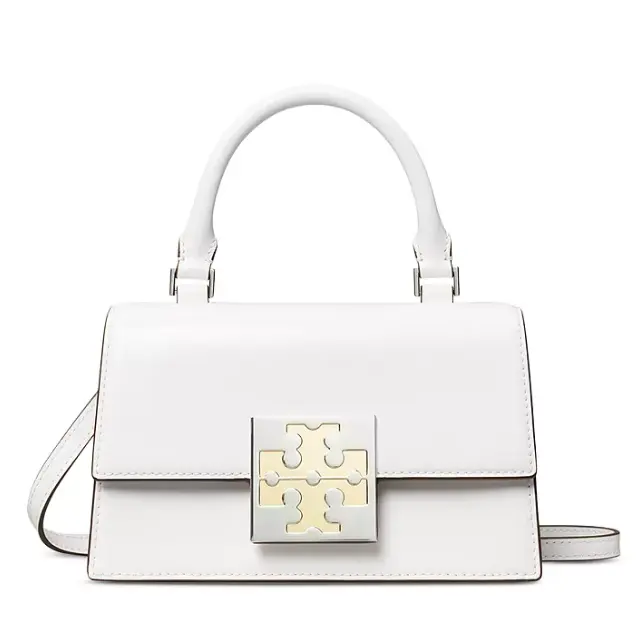 Tory Burch 汤丽柏琦 Bon Bon Spazzolato 白色迷你手提包