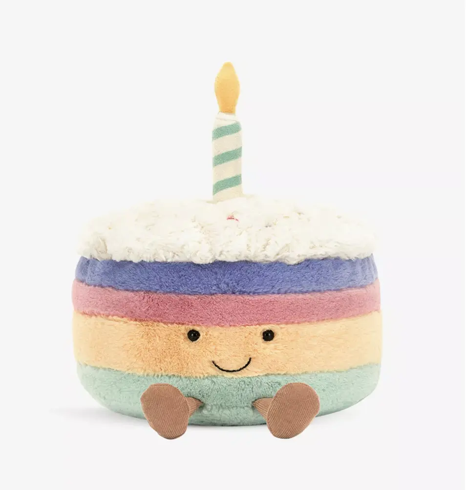 Jellycat Amuseable 彩虹生日蛋糕 26cm