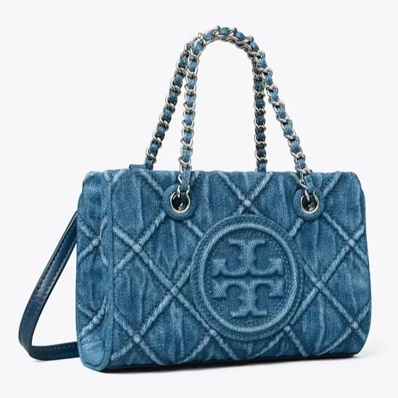 Tory Burch FLEMING 迷你牛仔丹宁托特包