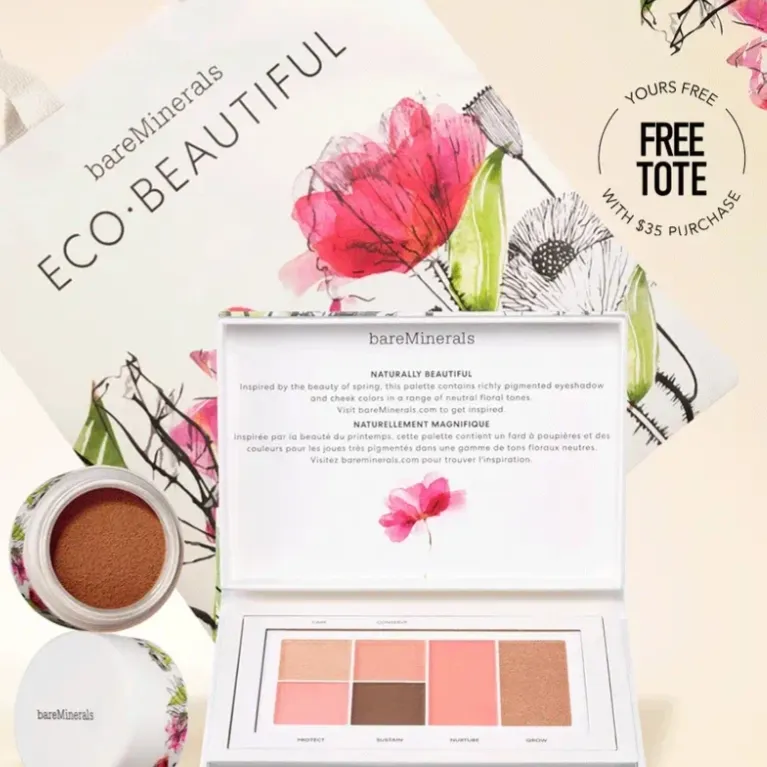 Bareminerals：ECO-BEAUTIFUL 系列上新热卖 入面部彩妆盘