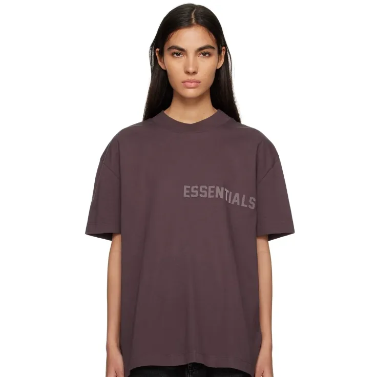 码全！Fear of God Essentials SSENSE 独家发售紫色 T 恤
