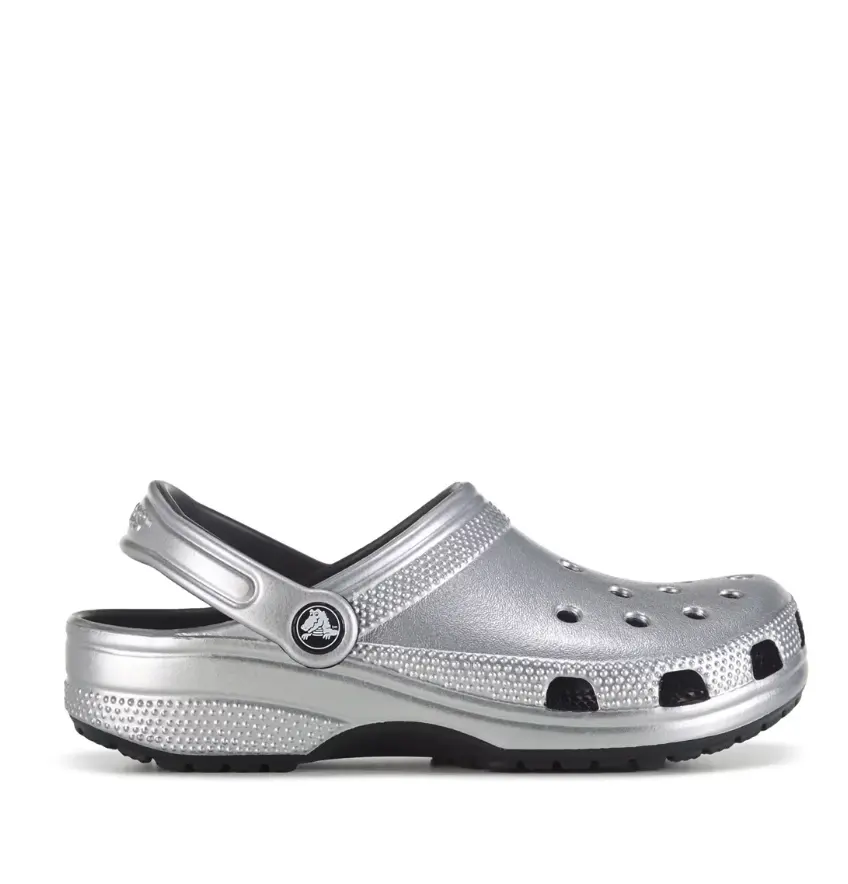 Crocs Classic 银色中性款洞洞鞋