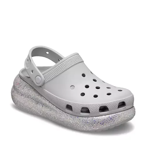 CROCS 卡骆驰 CRUSH 银色泡芙洞洞鞋