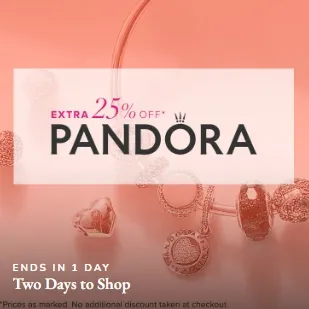 Rue La La：Pandora 潘多拉饰品热卖 入戒指、串珠、手链等