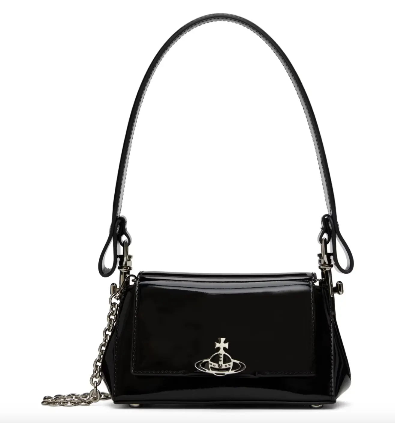 Vivienne Westwood 西太后漆皮黑小号 HAZEL 腋下包