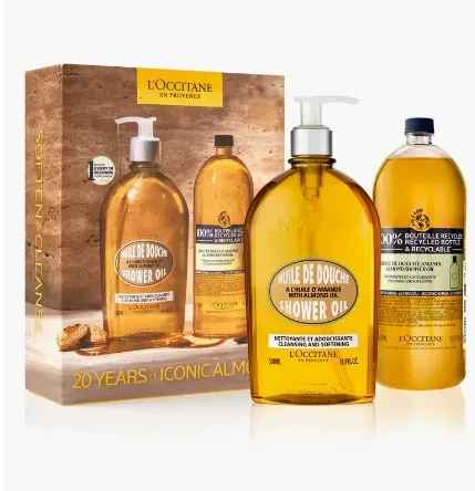 L'Occitane  经典杏仁沐浴油1000ml套装