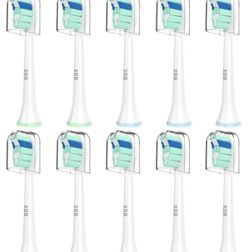 Philips 飞利浦 Sonicare 替换牙刷头,刷头兼容 Phillips Sonicare 电动牙刷 C2,适用于 Philips 飞利浦 Sonic Care 刷(所有扣入式),10 支装