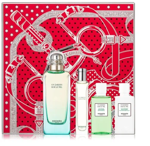 Hermes 爱马仕 尼罗河花园中性香水EDT100ml+EDT15ml+身体乳40ml+沐浴露40ml