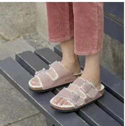 Birkenstock 博肯 Arizona 女款羊毛拖鞋