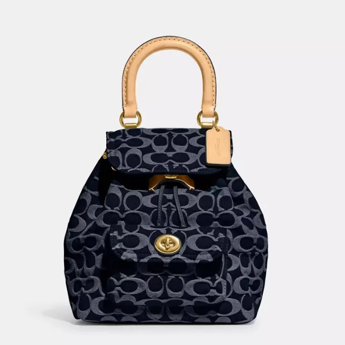 COACH 蔻驰 Riya 21 丹宁双肩包