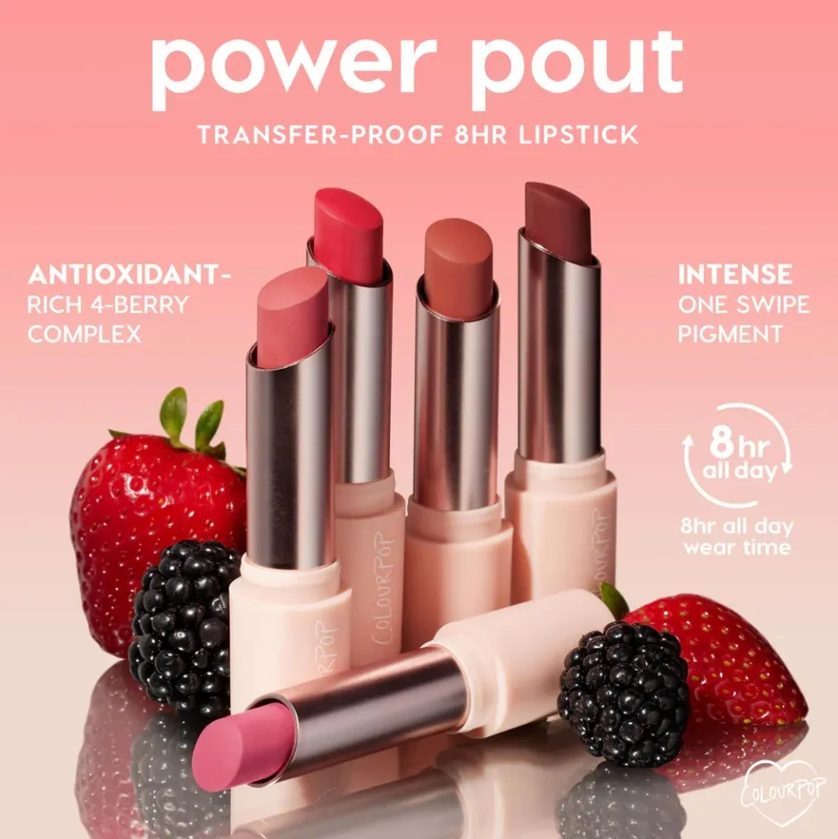 Colourpop 卡拉泡泡：周五上新时！Power Pout 新款唇膏热卖