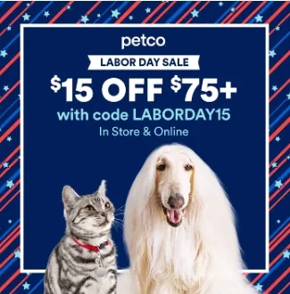 Petco：全场宠物用品劳工节大促