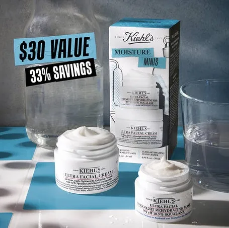 Kiehl's 科颜氏美网：节日护肤套装热卖 入安白瓶套装