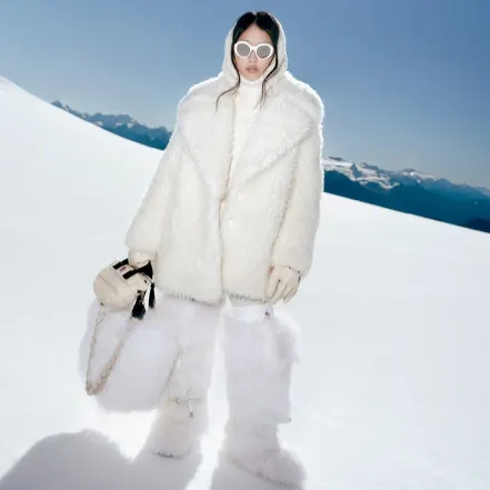 MONCLER GRENOBLE Malenco 白色毛毛外套