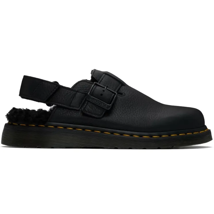 DR. MARTENS 黑色 Jorge II Faux-Fur Lined 穆勒鞋