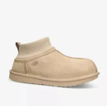 新品！UGG 套袜绒面革短靴