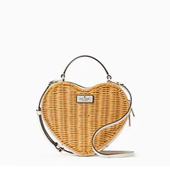Kate Spade 爱心草编手提包