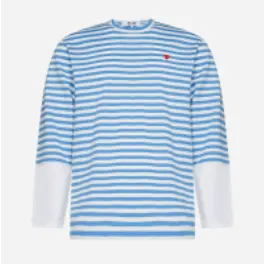Comme Des Garcons Play 爱心条纹拼接长袖