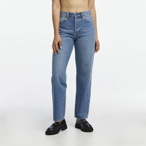 wrangler 蓝色直筒裤