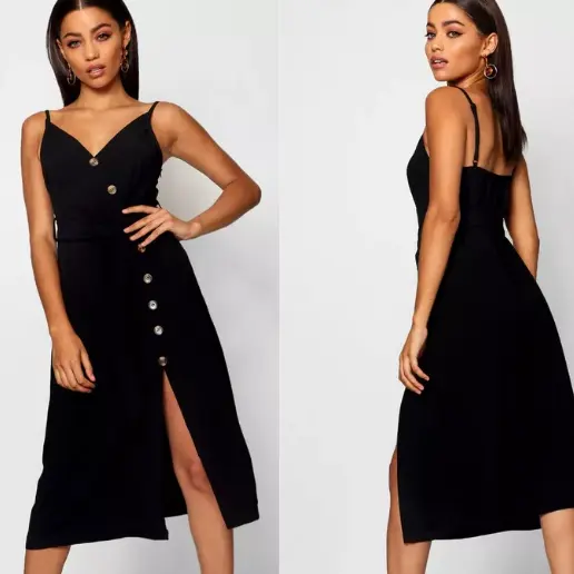 Boohoo 女款斜扣吊带裙