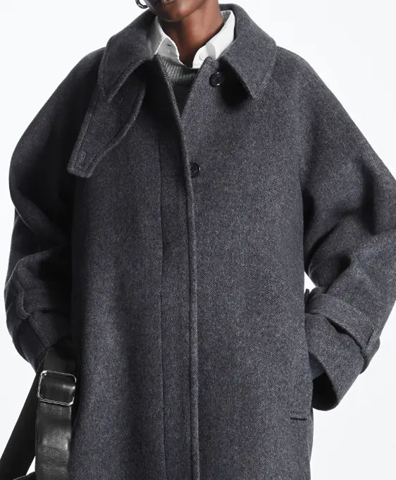 COS 羊毛混纺精裁大衣