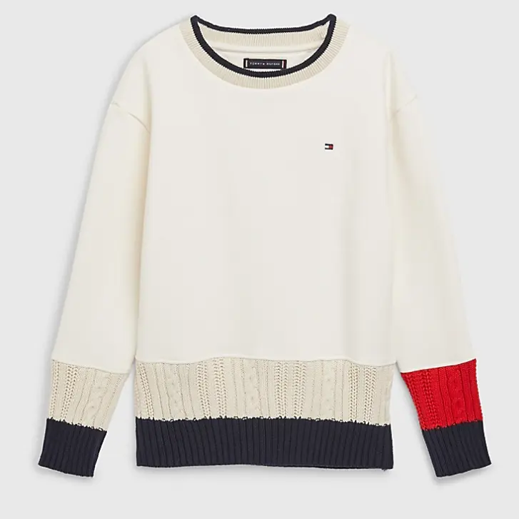 Tommy Hilfiger 儿童拼色毛衣