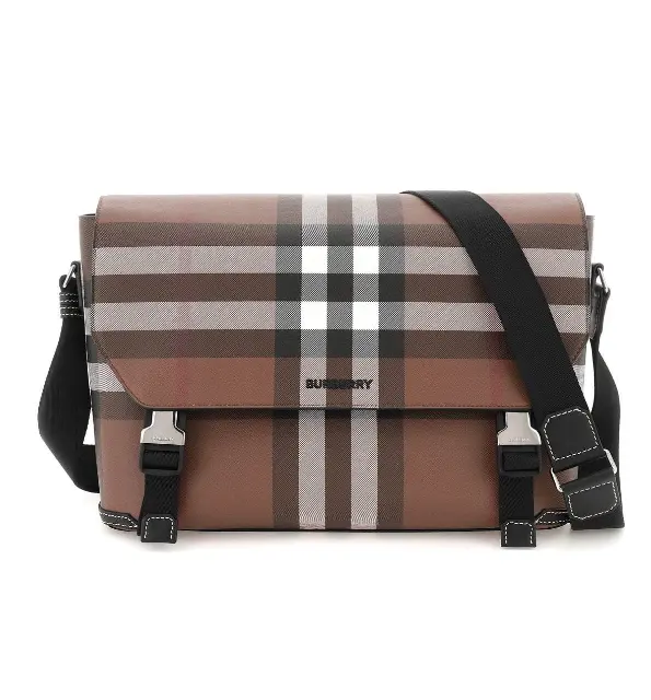 BURBERRY 涂层帆布邮差包