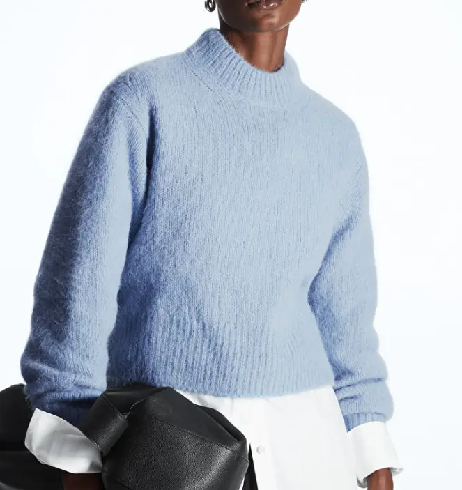 COS 短款羊驼毛混纺毛衣