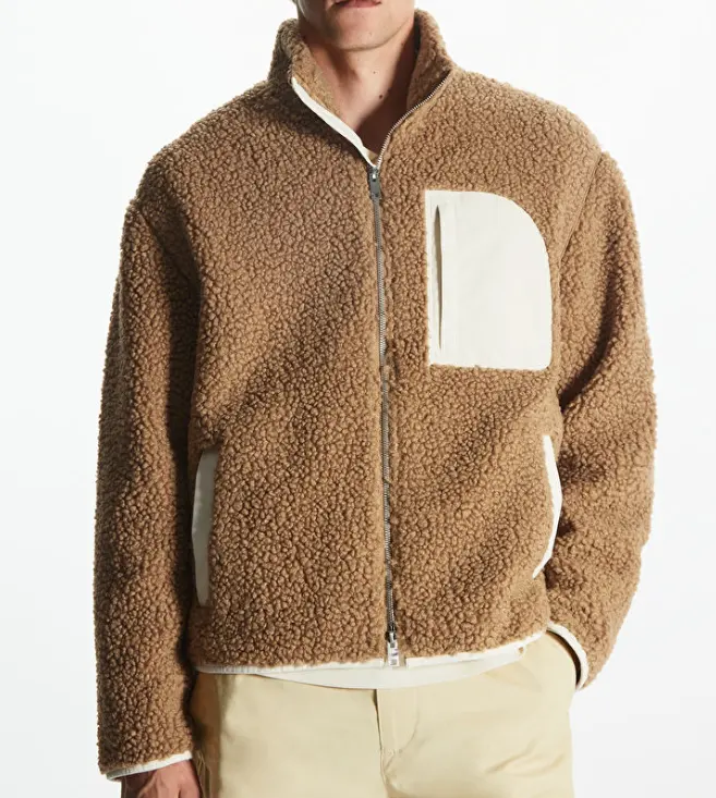 COS 宽松版型泰迪拉链夹克